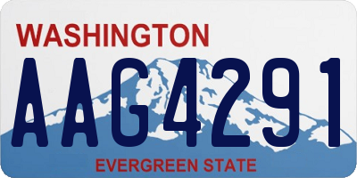 WA license plate AAG4291