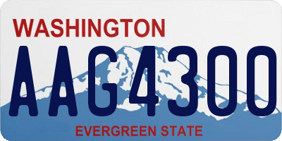 WA license plate AAG4300