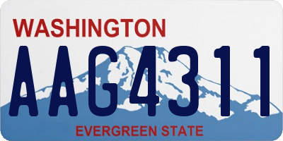 WA license plate AAG4311