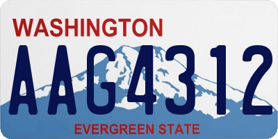 WA license plate AAG4312
