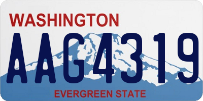 WA license plate AAG4319