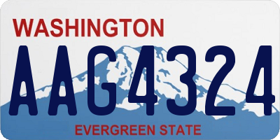 WA license plate AAG4324