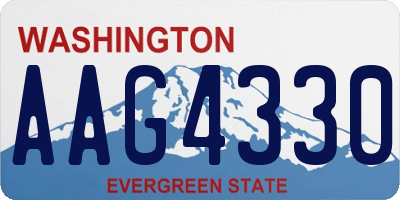 WA license plate AAG4330