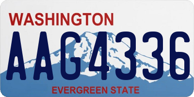 WA license plate AAG4336