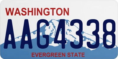 WA license plate AAG4338