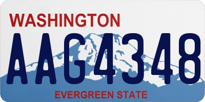 WA license plate AAG4348