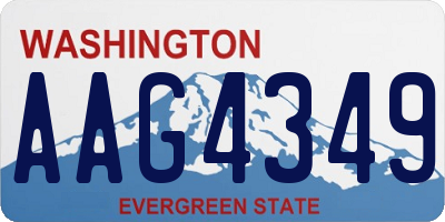 WA license plate AAG4349