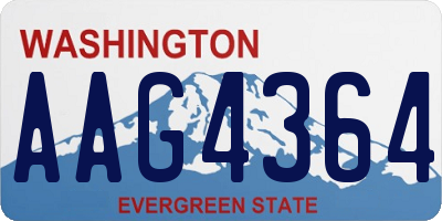 WA license plate AAG4364