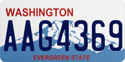 WA license plate AAG4369