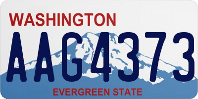 WA license plate AAG4373