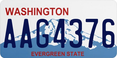 WA license plate AAG4376
