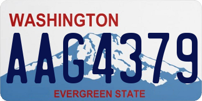 WA license plate AAG4379