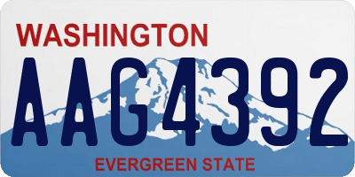 WA license plate AAG4392