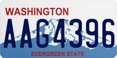 WA license plate AAG4396