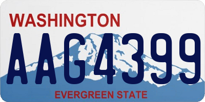 WA license plate AAG4399
