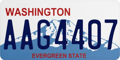 WA license plate AAG4407