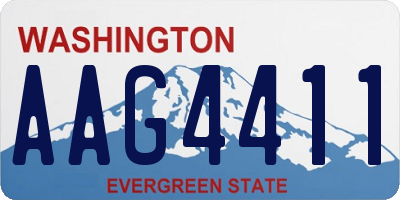 WA license plate AAG4411