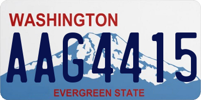 WA license plate AAG4415