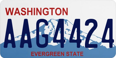 WA license plate AAG4424