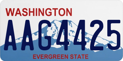 WA license plate AAG4425