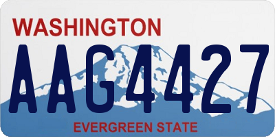 WA license plate AAG4427