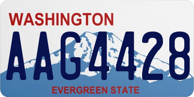 WA license plate AAG4428
