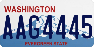 WA license plate AAG4445