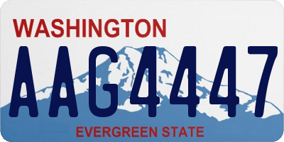 WA license plate AAG4447