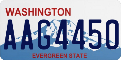 WA license plate AAG4450