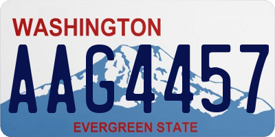 WA license plate AAG4457