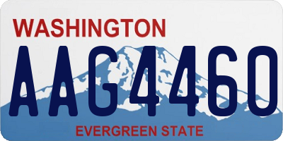 WA license plate AAG4460