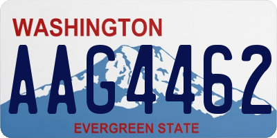 WA license plate AAG4462