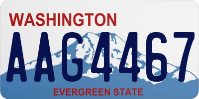 WA license plate AAG4467