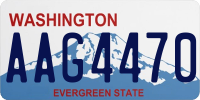 WA license plate AAG4470