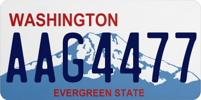 WA license plate AAG4477
