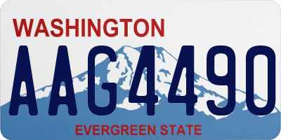 WA license plate AAG4490