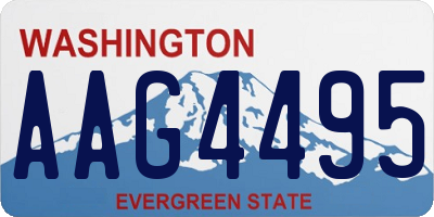 WA license plate AAG4495