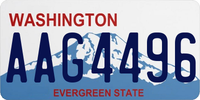 WA license plate AAG4496