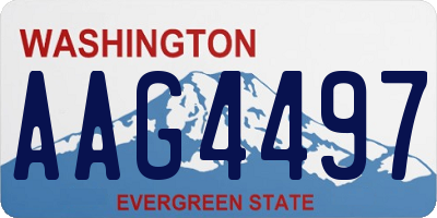WA license plate AAG4497