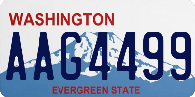WA license plate AAG4499