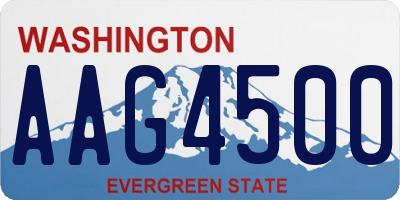 WA license plate AAG4500