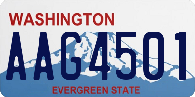 WA license plate AAG4501