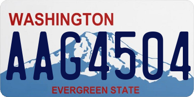 WA license plate AAG4504