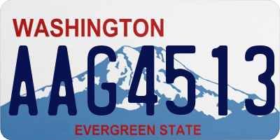 WA license plate AAG4513