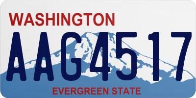 WA license plate AAG4517