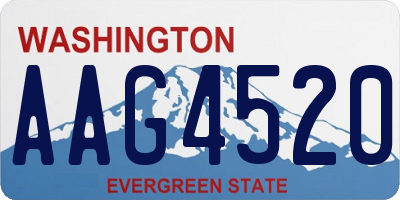 WA license plate AAG4520