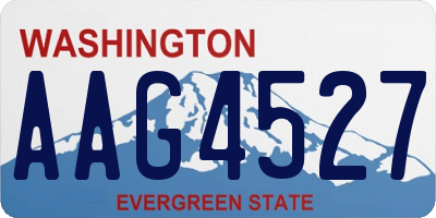WA license plate AAG4527