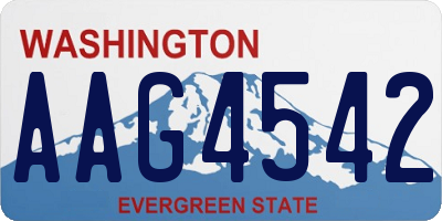 WA license plate AAG4542