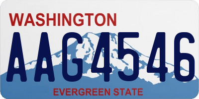 WA license plate AAG4546