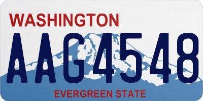 WA license plate AAG4548